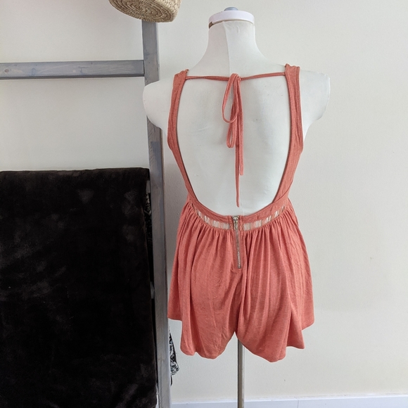 Toby Heart Ginger Open Back Romper - Picture 6 of 7
